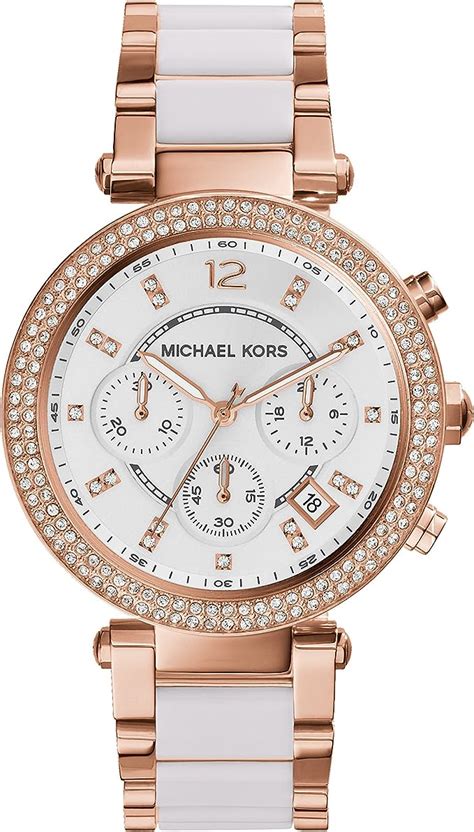 michael kors women's parker rose gold-tone watch mk5774|Amazon.com: Michael Kors Women's Two Tone Parker Watch .